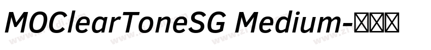 MOClearToneSG Medium字体转换